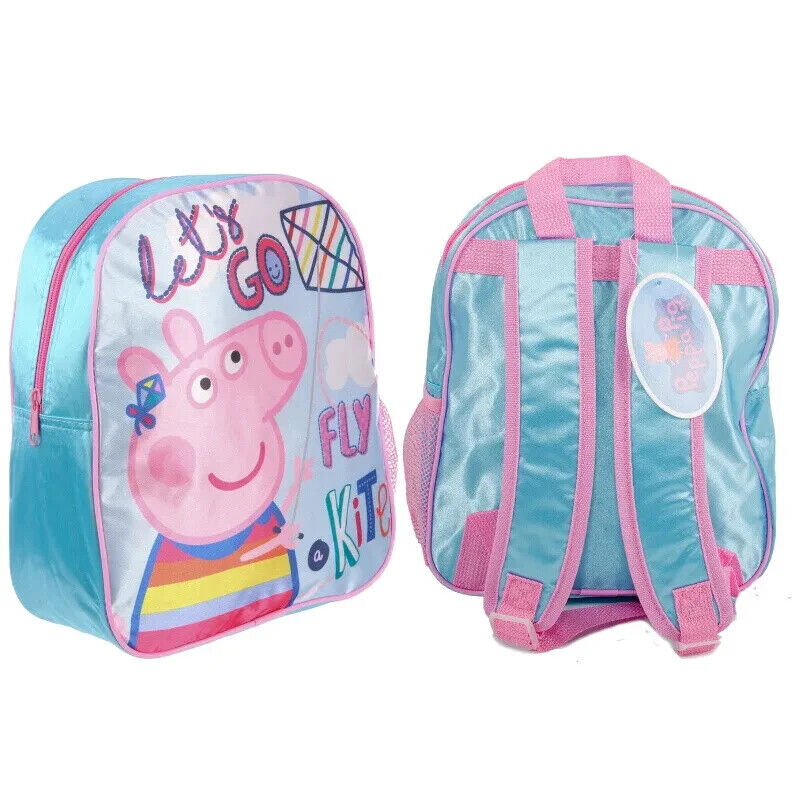 Girls/Kids Peppa Pig George  Fly Kite Back To School Backpack Rucksack Book Bag