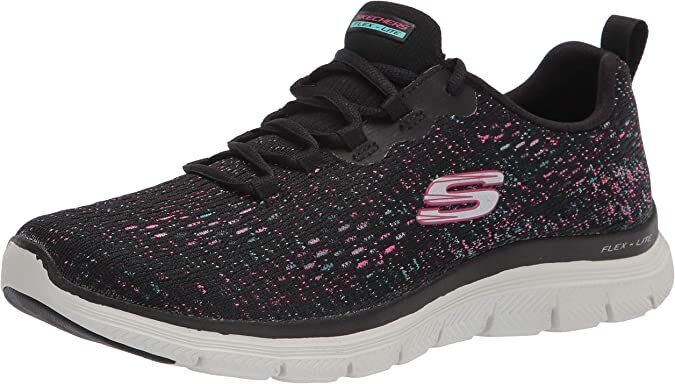 Skechers Women Machine Washable Navy/Multi Flex Appeal 4.0 Vivid Spirit Trainers