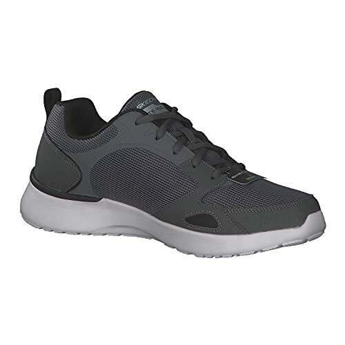 Skechers Venturik Charcoal Grey Mesh Lace Up Lightweight Memory Foam Trainers