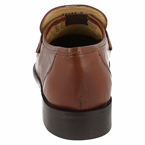 Thomas Blunt Clapham Mens Brown All Leather Loafer Moccasin Slip On Formal Shoes