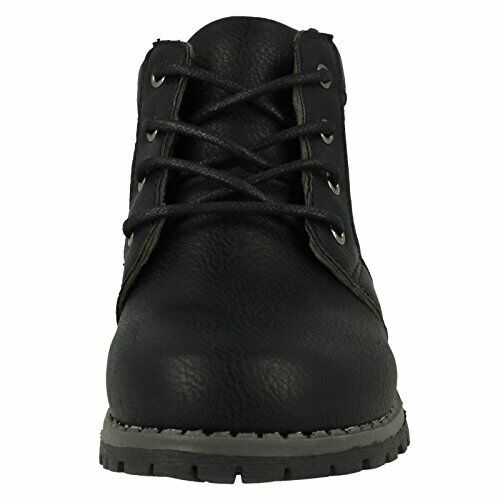 JC Dees N2042 Boys Black Infants Lace Up Casual Desert Boots Sizes 5 - 12