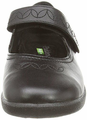 Padders SPRITE 2 Ladies Black Leather EXTRA WIDE 3E/4E Flat Mary Jane Shoes