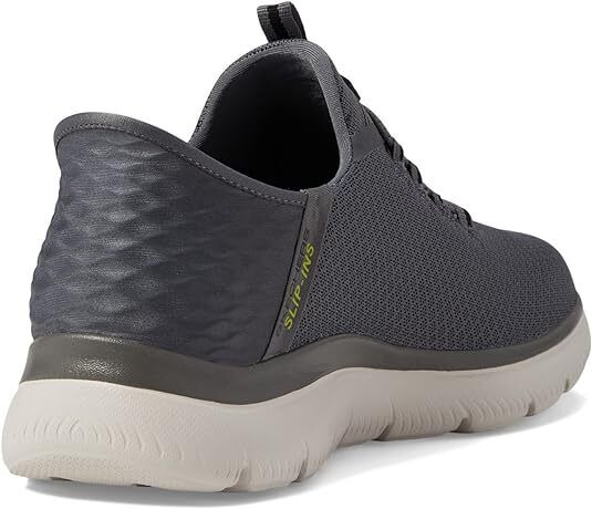 Skechers Slip Ins High Range Mens Grey Bungee Hands Free Vegan Trainers