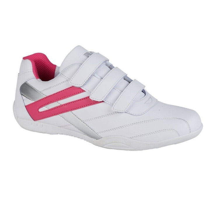 Dek T657 Women's White/Fuschia Raven Touch Fasten Memory Foam Superlite Trainers