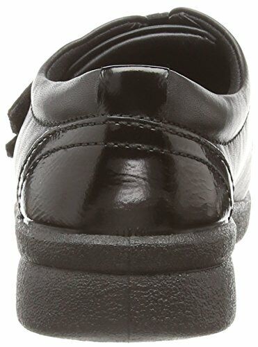 Padders REVIVE Womens 3E/4E WIDE FIT Black Leather Double Touch Fastening Shoes