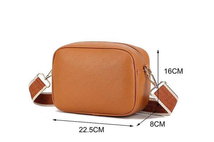 Long & Son Ladies Tan Brown Small Handbag Crossbody Adjustable Fabric Strap