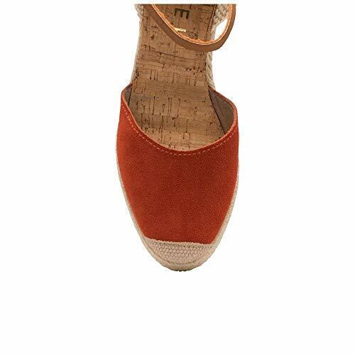 Ravel Etna Ladies Espadrille Wedge Ginger Suede Leather Sandals Cork & Buckle