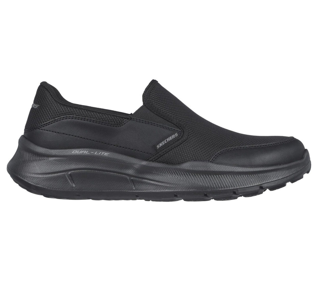 Skechers PERSISTABLE Mens Vegan Black Relaxed Fit Memory Foam Slip On Trainers