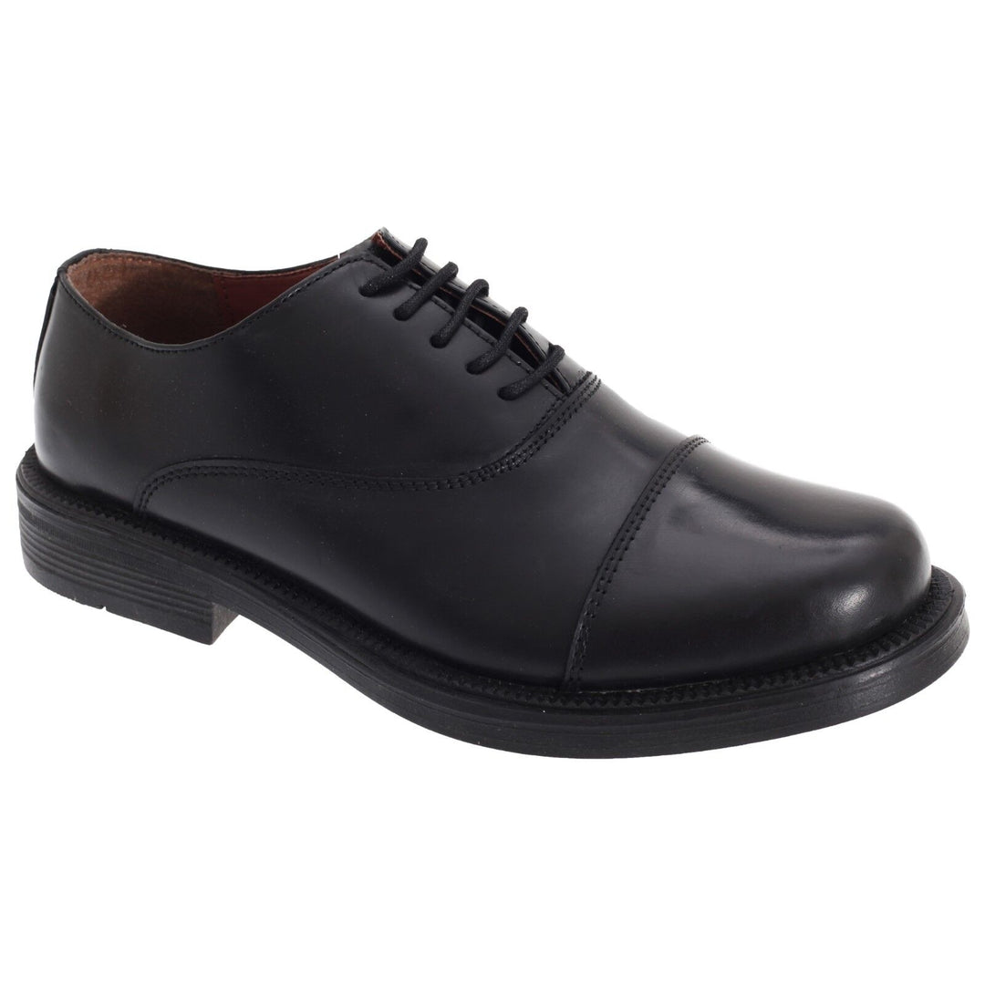 Scimitar M951A Mens Oxford Toe Cap Cadet Black Leather Smart Formal Lace Up Shoes