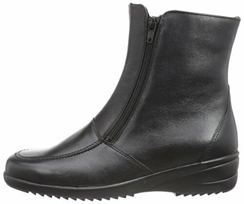 Waldlaufer 525902 Hissa Double Zip Fur Lined Ankle Wide Boots Removable Insole