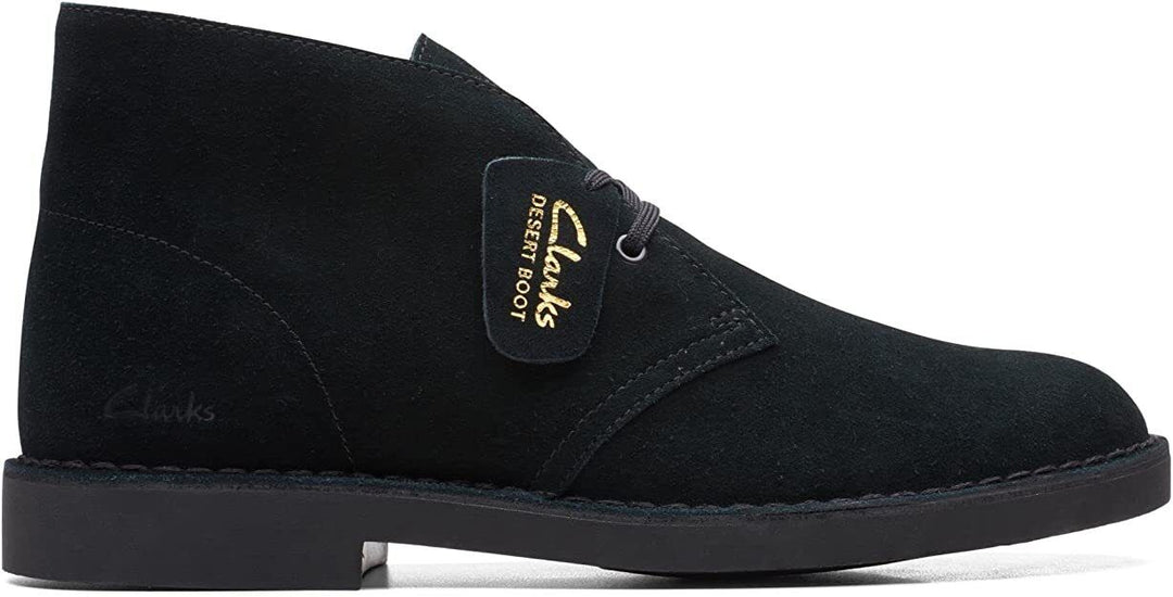 Clarks Originals Desert Boot Evo Black Suede Leather Ortholite Removable soles