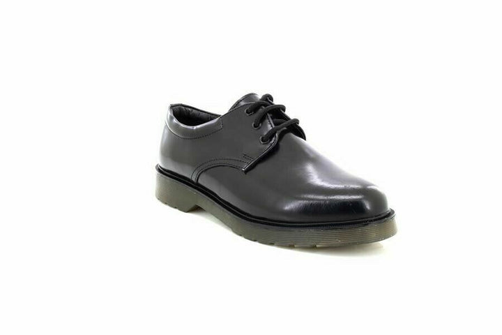 Roamers B979 Children Women Unisex Black Hi-Shine Leather Air Cushion Uniform Cadet Work Shoe