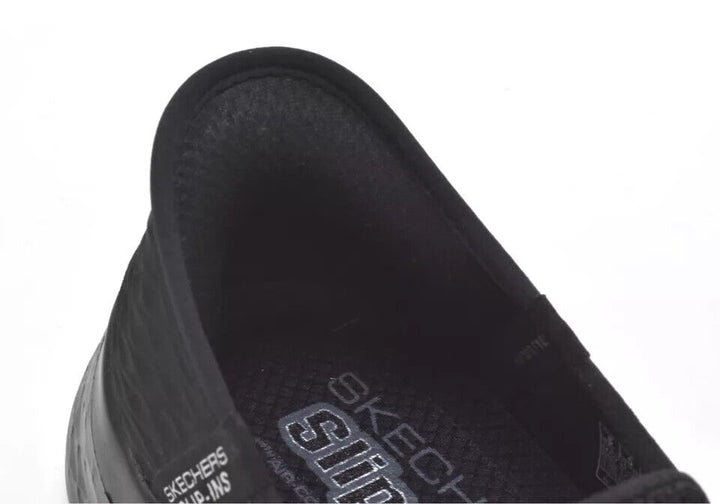 SKECHERS Slip Ins Ladies GO WALK FLEX RELISH Black Wide Fit Hands Free Trainers