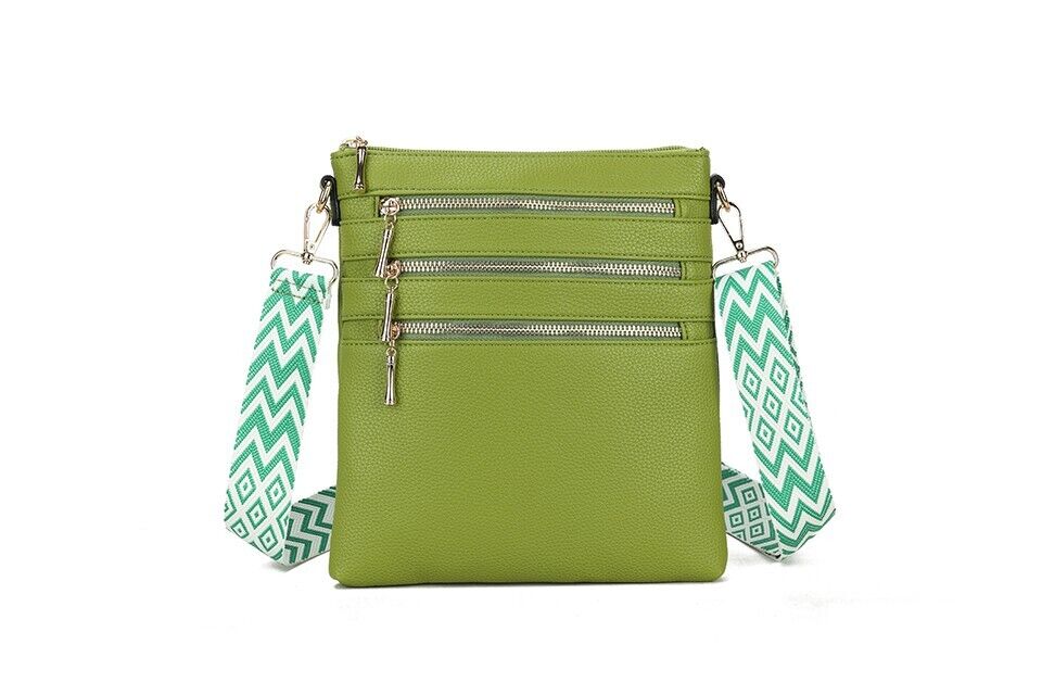 Long & Son London Ladies Green Soft Crossbody Handbag With Adjustable Strap