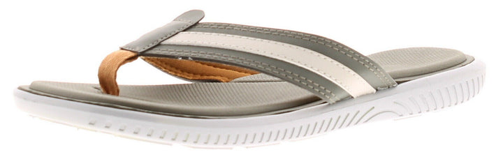 Rockstorm Reggie Mens Khaki/Cream Toe Post Slip On Flip Flop Cushioned Sandals