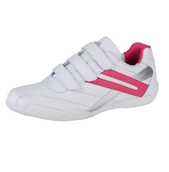 Dek T657 Women's White/Fuschia Raven Touch Fasten Memory Foam Superlite Trainers