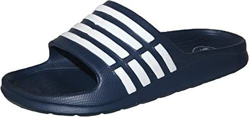 Urban Jacks Mens Women's Navy & White Striped Slider Flip Flop Sandal Slippers