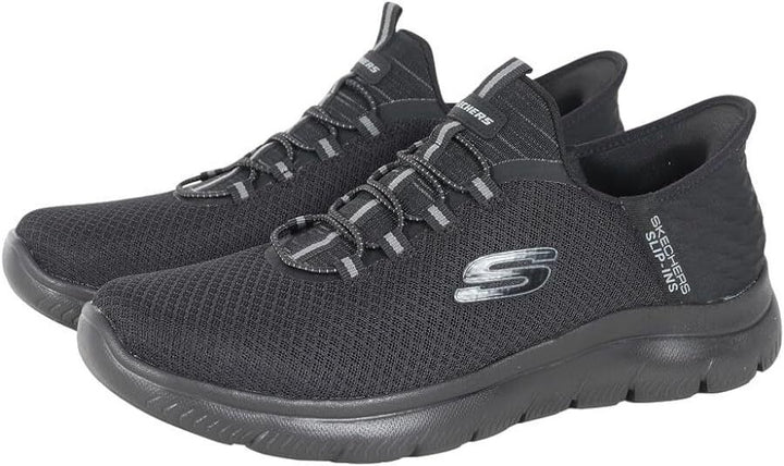 Skechers Slip Ins High Range Mens Black/Black Bungee Hands Free Vegan Trainers