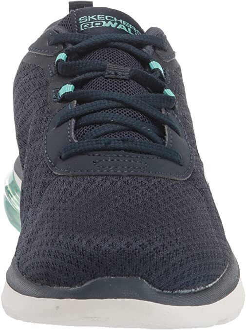 Skechers Dynamic Virtue Womens Memory Foam Navy/Turquoise Lace Up Mesh Trainers