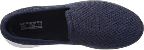 Skechers Mens Navy Memory Foam Mesh  Go Walk 6 Motley Comfort Slip On Trainers