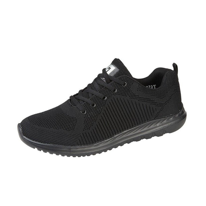 Dek T651 Unisex Black Mesh Lightweight Memory Foam Lace Up Trainers Mens Womens Senior Girls, Boys