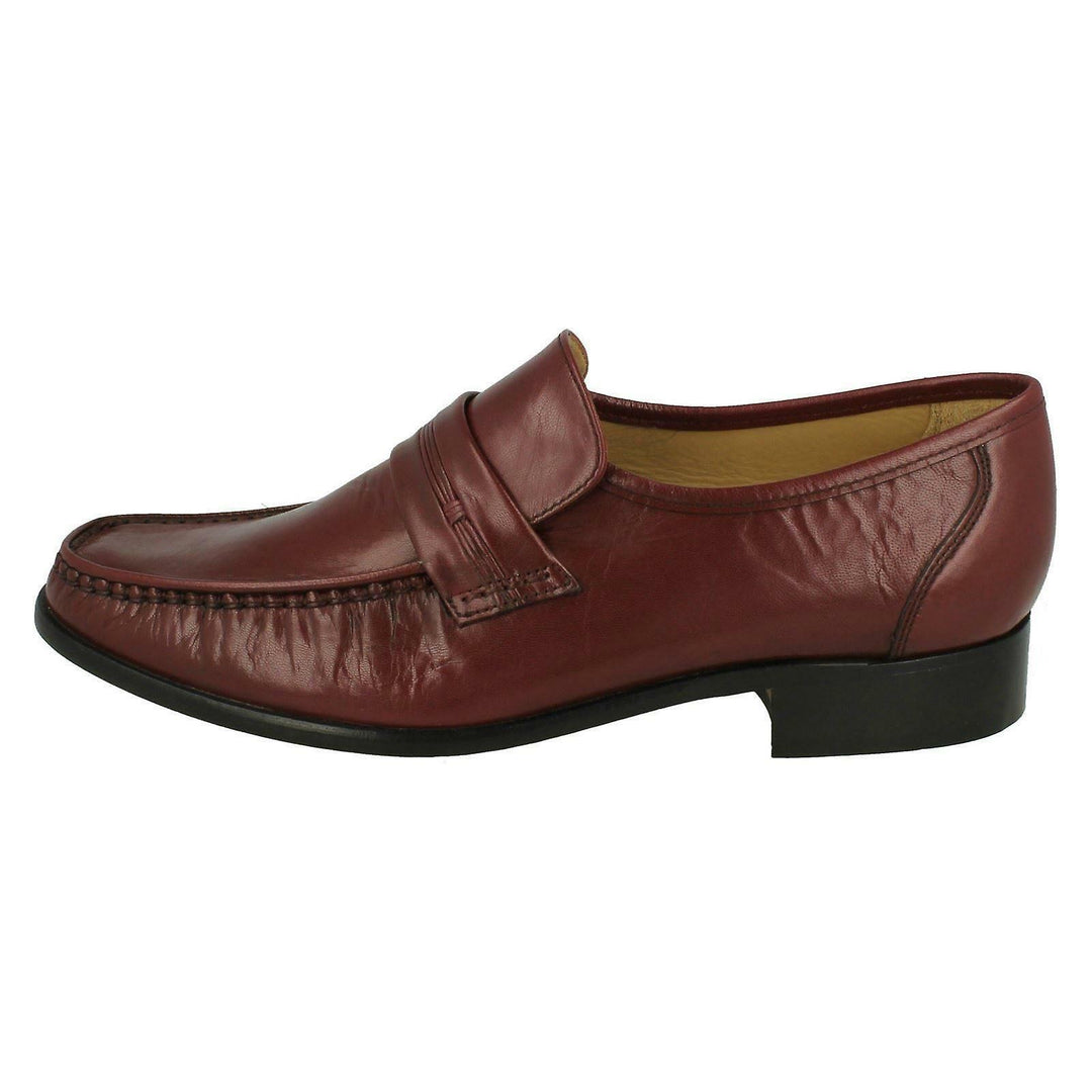 Thomas Blunt Clapham Mens Burgundy Leather Loafer Moccasin Slip On Formal Shoes