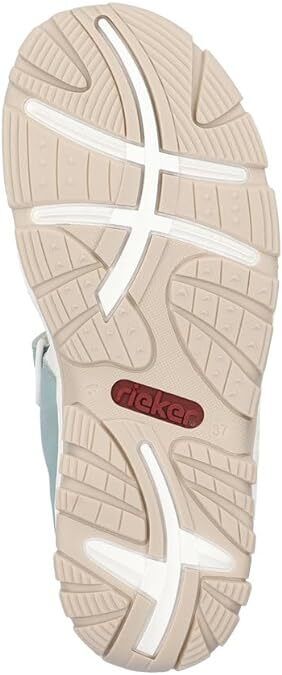 Rieker Fabric Double Touch Fasten White/ Multi Coloured Sports Trekking Sandals