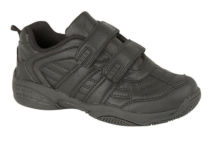 DEK Fusion Unisex  Black Double Adjustable Velcro Straps School Shoes / Trainers