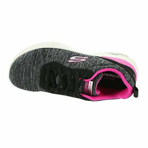 Skechers Dynamight Paradise Waves Black/Pink Womens Wide Fit Trainers Lace Up