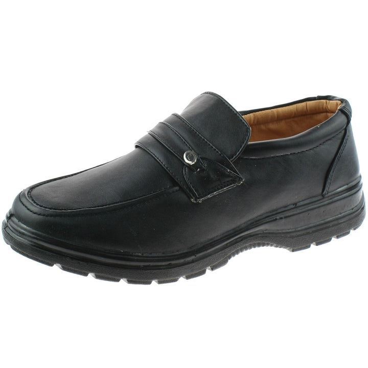 SCIMITAR M825 MENS BLACK WIDE FIT LIGHT WEIGHT CASUAL SLIP ON SHOES