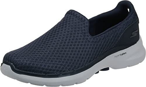 Skechers Mens Navy Memory Foam Mesh  Go Walk 6 Motley Comfort Slip On Trainers