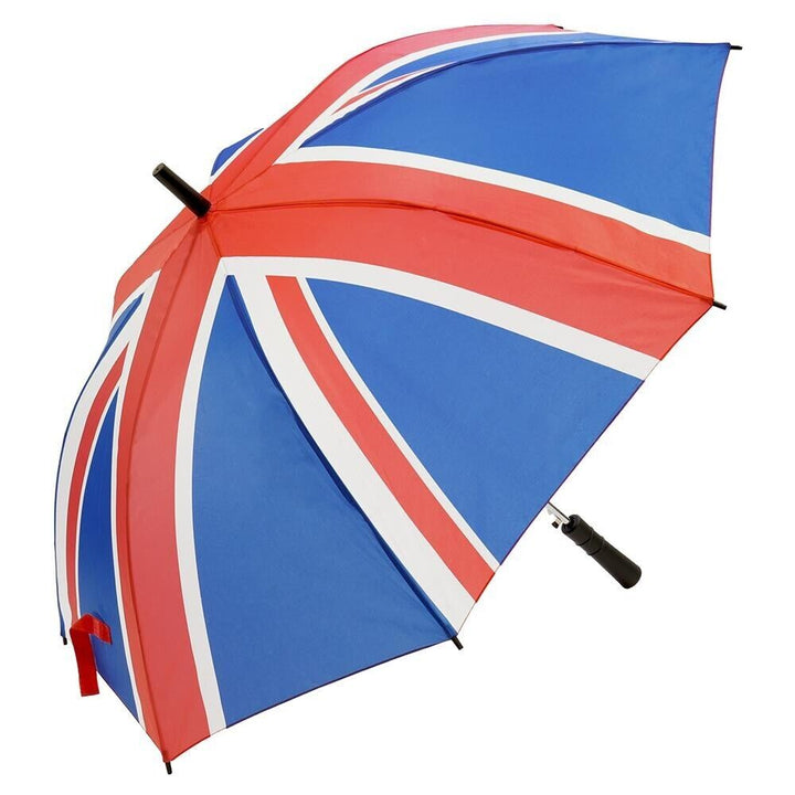 Drizzles Union Jack Large Golf Umbrella UK Flag Walking Stick Brolly Unisex