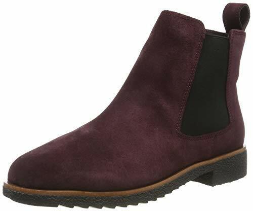 Clarks Griffin Plaza Womens Burgundy Red Suede Leather Elasticated Chelsea Boots