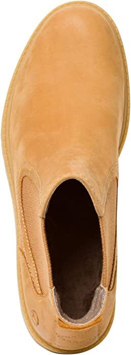 Tamaris 25401 Ladies Corn Yellow Nubuck Leather/Textile Touch It Pull On Warm Lined Chelsea Boots