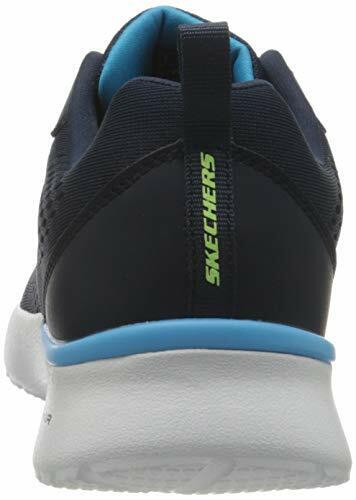 Skechers Dynamight Tuned Up Mens Navy Memory Foam Light Mesh Lace Up Trainers