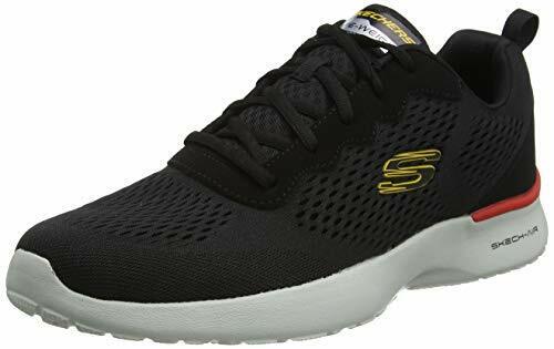 Skechers Dynamight Tuned Up Black Mesh Mens Trainers Lace Up Memory Foam