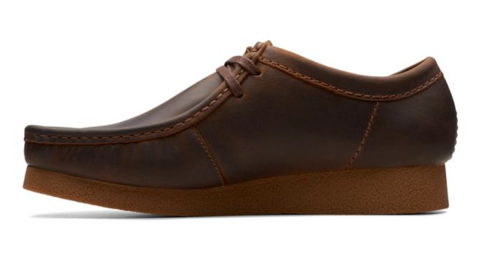 Clarks Originals WallabeeEvo Mens Beeswax Leather Wallabee Lace Up Square Toe Rubber Sole