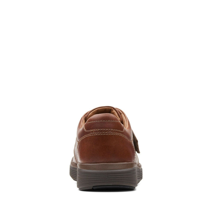 Clarks Un Abode Strap Tan Brown Leather WIDE FIT Lightweight Shoes With velcro Strap