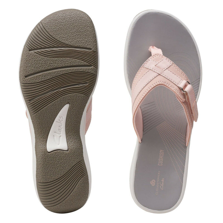 Clarks Brinkley Sea Ladies Blush Adjustable Toe Post Flip Flop Sandals