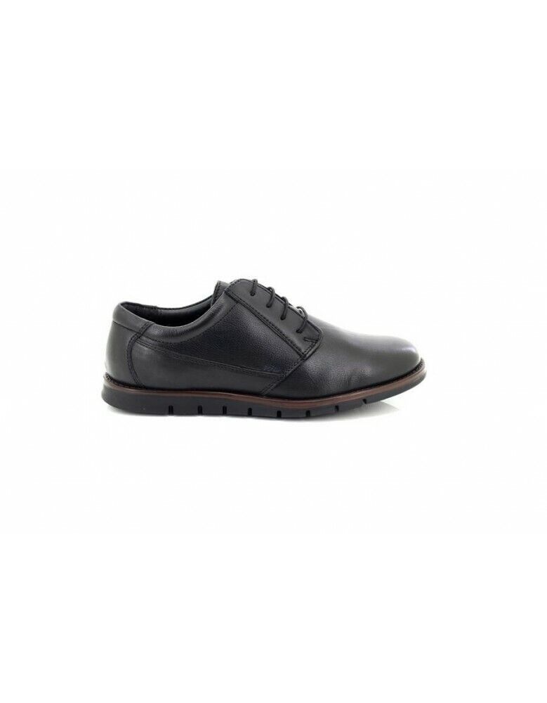 Dr Keller Angus Mens Black Genuine Leather Lace Up Smart Casual Comfort Shoes