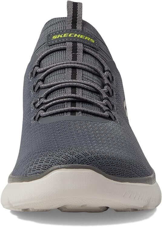 Skechers Slip Ins High Range Mens Grey Bungee Hands Free Vegan Trainers