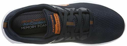 Skechers Dyna Air Navy Blue Mesh Lace Up Lightweight Memory Foam Trainers