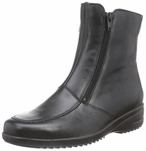 Waldlaufer 525902 Hissa Double Zip Fur Lined Ankle Wide Boots Removable Insole