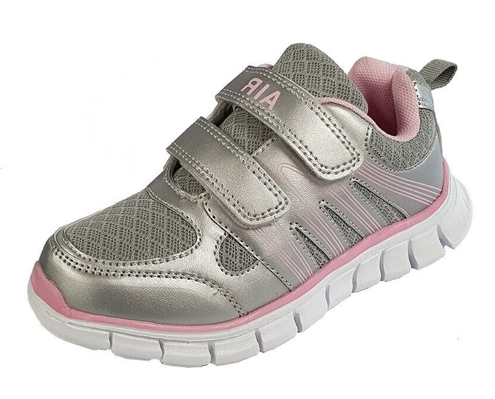 Dek T832 Air Sprint Infant Girls Silver/Pink Superlight Double Strap Trainers