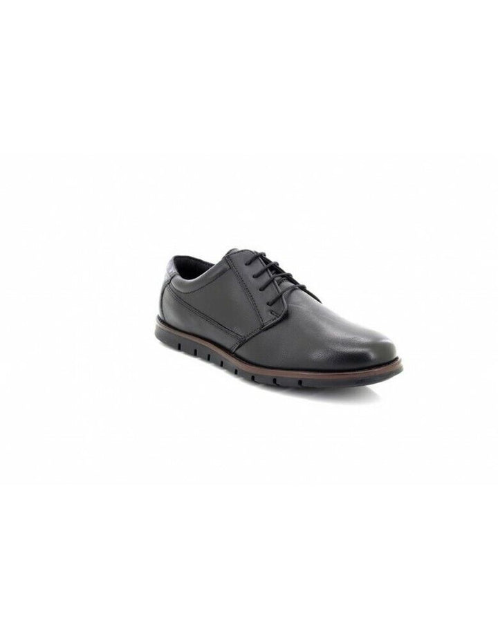 Dr Keller Angus Mens Black Genuine Leather Lace Up Smart Casual Comfort Shoes