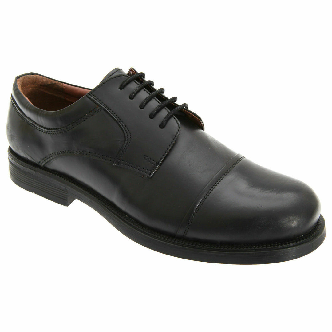 Scimitar M951A Mens Oxford Toe Cap Cadet Black Leather Smart Formal Lace Up Shoes