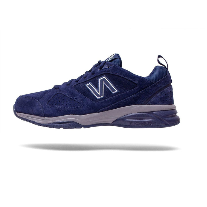 Men's New Balance Wide Fit "EE" Navy Lace Up Suede Leather Trainers MX624NV4