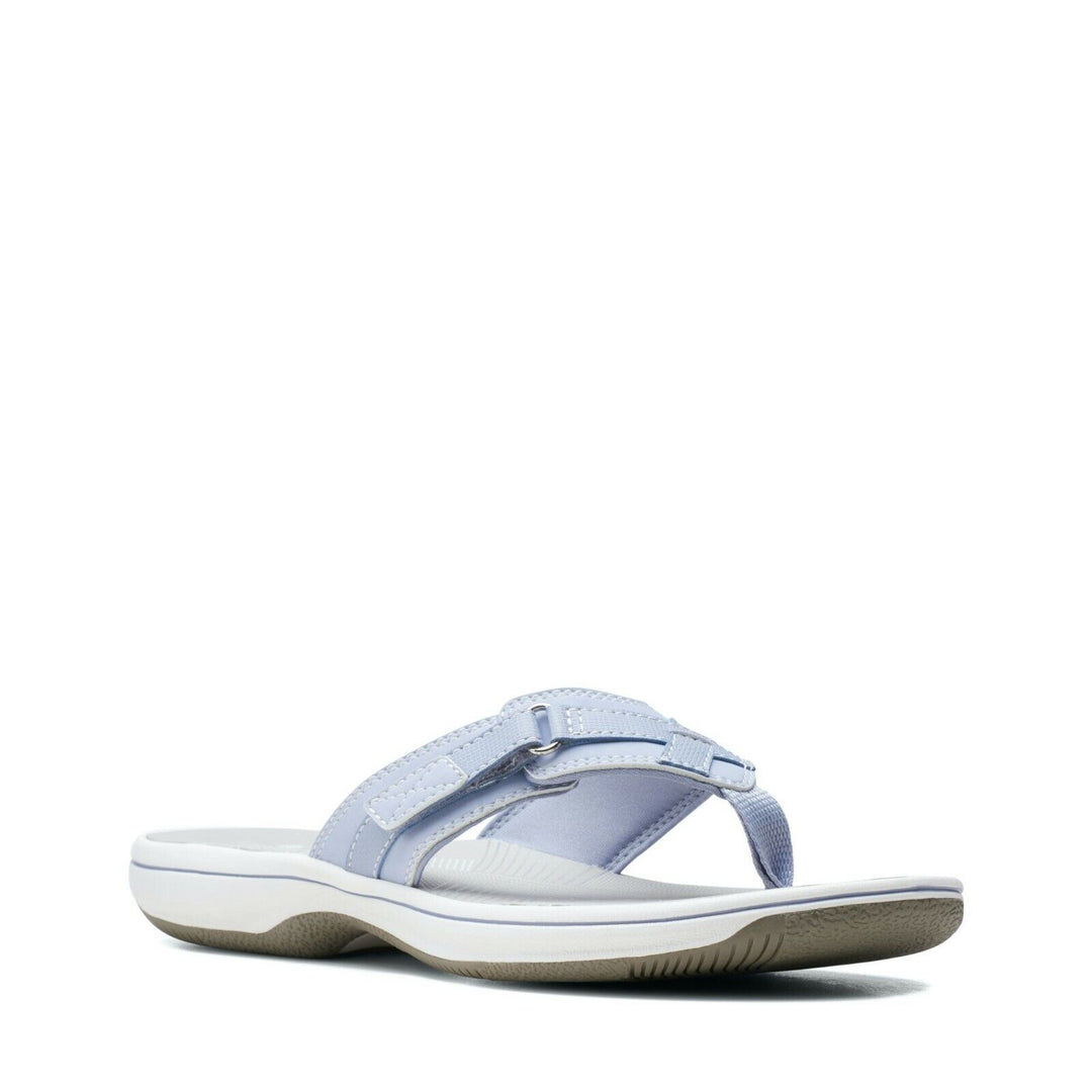 Clarks Brinkley Sea Womens Lavender Adjustable Toe Post Flip Flop Sandals