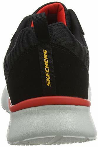 Skechers Dynamight Tuned Up Black Mesh Mens Trainers Lace Up Memory Foam