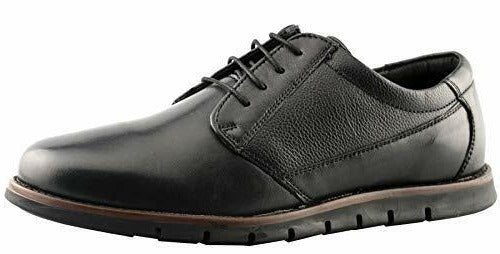 Dr Keller Angus Mens Black Genuine Leather Lace Up Smart Casual Comfort Shoes